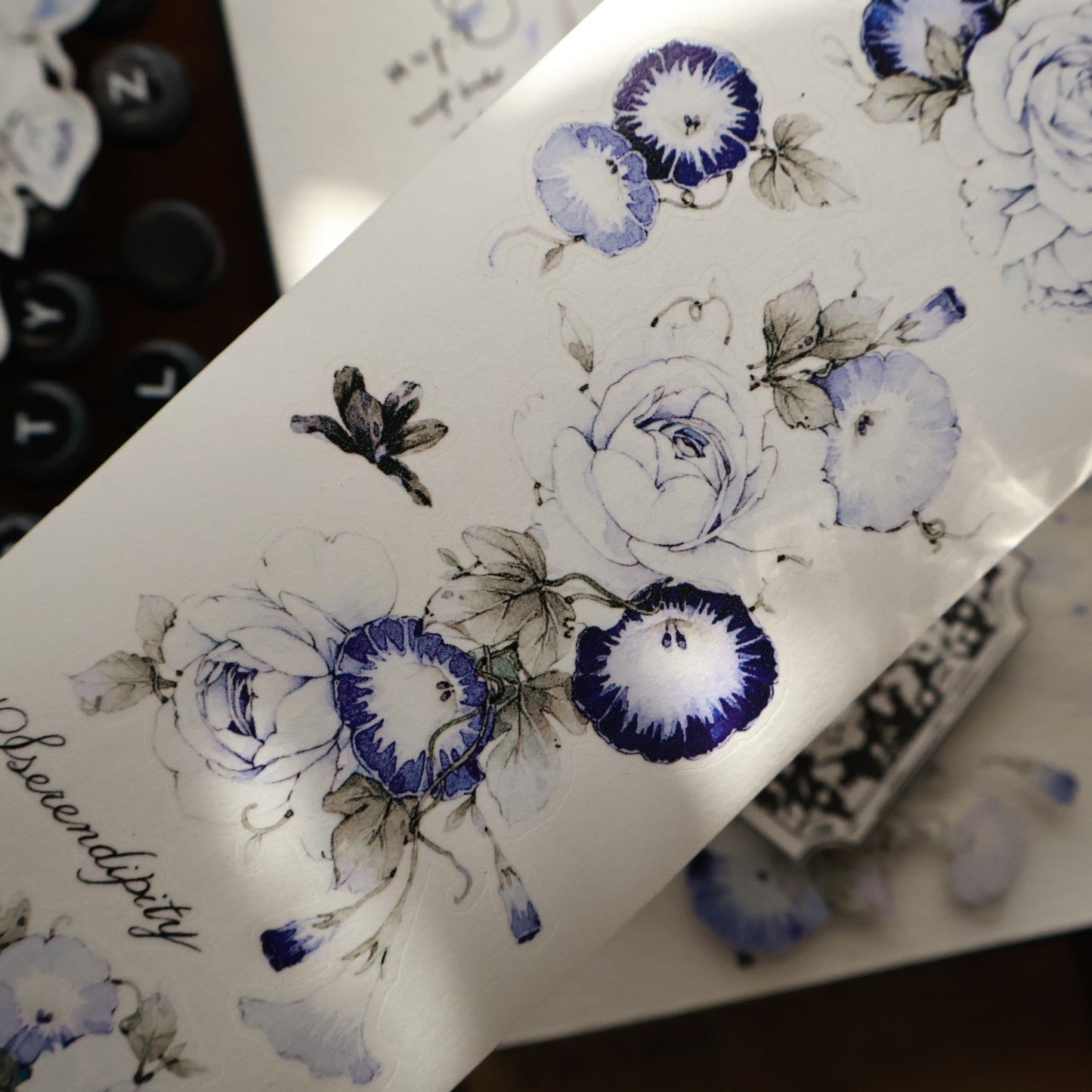 Open the window see flowers vintage flower PET and Washi tape