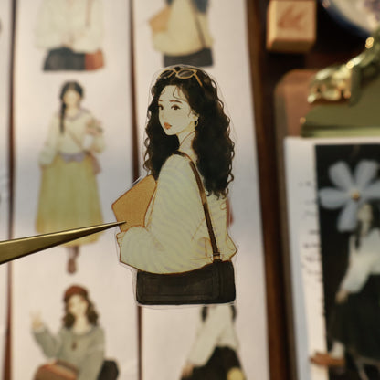 Retro girl character Retro PET and Washi Paper Tape