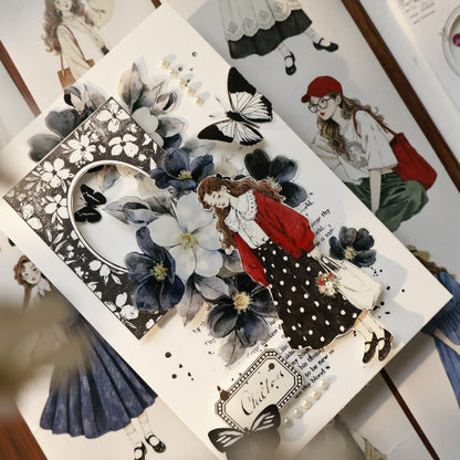 Forest girl character Retro PET and Washi Paper Tape