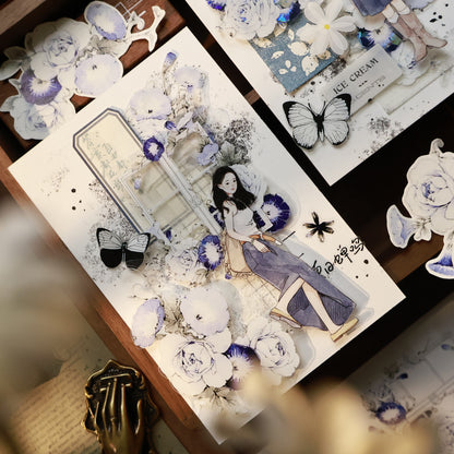 Open the window see flowers vintage flower PET and Washi tape