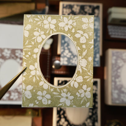 Maple upgraded Flower frame Stamp base Retro Wooden Notebook Rubber Stamp