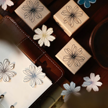 Maple upgraded Floret Stamp base Retro Wooden Notebook Rubber Stamp