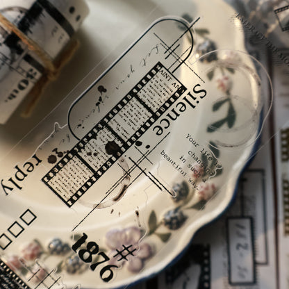 Old day collection Light retro base tape handbook material PET washi tape