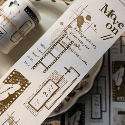 Old day collection Light retro base tape handbook material PET washi tape