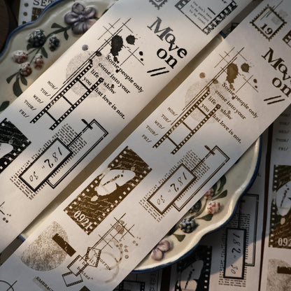 Old day collection Light retro base tape handbook material PET washi tape