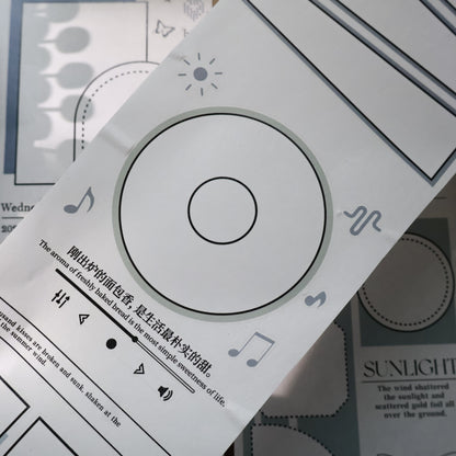 Colored border Light retro base tape handbook material PET washi tape