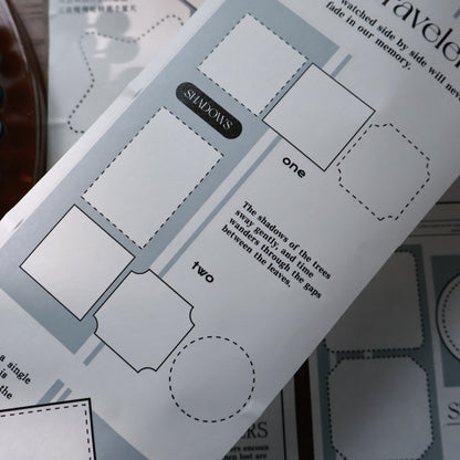 Colored border Light retro base tape handbook material PET washi tape