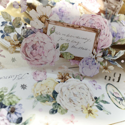 Quotes from Four Seasons vintage flower PET and Washi tape